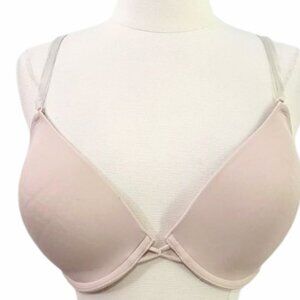 Wacoal T Shirt Bra Convertible Silicone Strap Regular Plunge Racer or Halter 34B